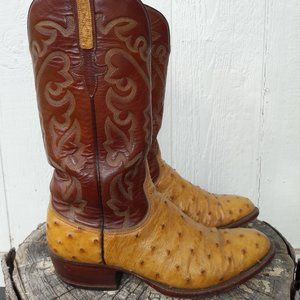 Lucchese Full Quill Ostrich Boots 8D